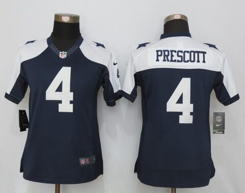 Dak Prescott Dallas Cowboys navy Throwback jersey