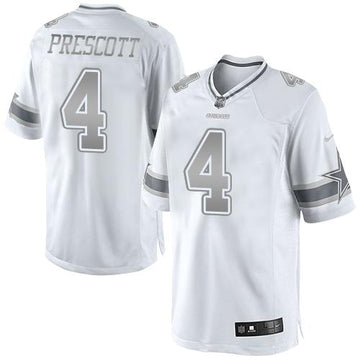 Dak Prescott Dallas Cowboys white Platinum jersey