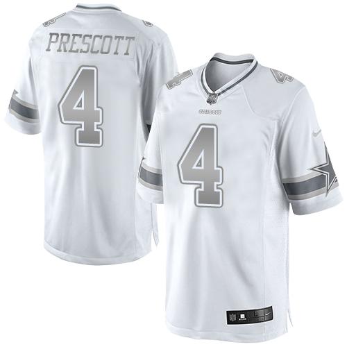 Dak Prescott Dallas Cowboys white Platinum jersey