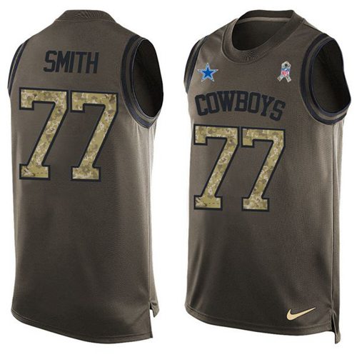 Tyron Smith Dallas Cowboys green Salute To Service jersey