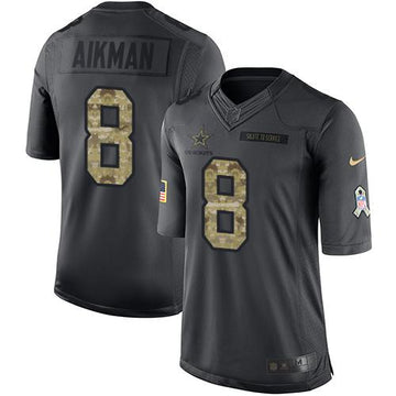 Troy Aikman Dallas Cowboys black Salute To Service jersey