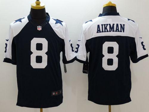 Troy Aikman Dallas Cowboys navy Throwback jersey