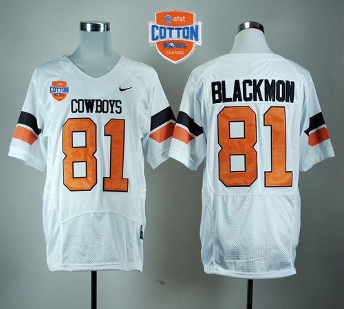 Justin Blackmon Oklahoma State Cowboys white jersey