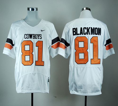 Justin Blackmon Oklahoma State Cowboys white jersey