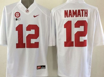 Joe Namath Alabama Crimson Tide white jersey