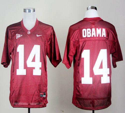 Barack Obama Alabama Crimson Tide red jersey