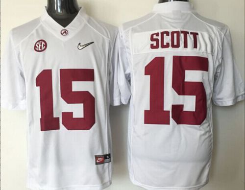 JK Scott Alabama Crimson Tide white jersey