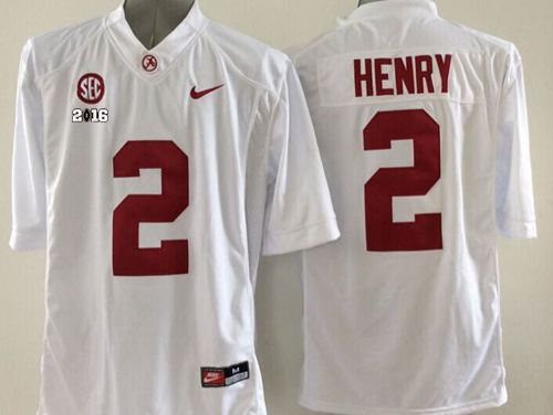 Derrick Henry Alabama Crimson Tide white jersey