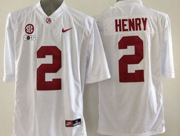 Derrick Henry Alabama Crimson Tide white jersey