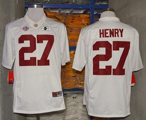 Derrick Henry Alabama Crimson Tide white jersey