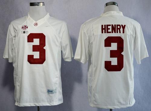 Derrick Henry Alabama Crimson Tide white jersey