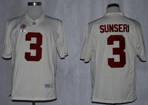 Vinnie Sunseri Alabama Crimson Tide white jersey