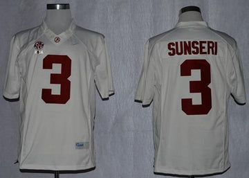 Vinnie Sunseri Alabama Crimson Tide white jersey
