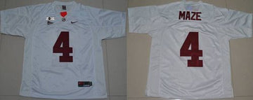 Marquis Maze Alabama Crimson Tide white jersey