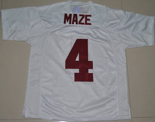 Marquis Maze Alabama Crimson Tide white jersey