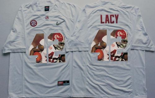 Eddie Lacy Alabama Crimson Tide white Fashion jersey