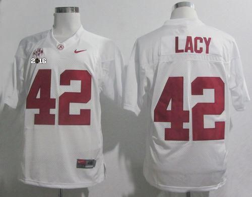 Eddie Lacy Alabama Crimson Tide white jersey