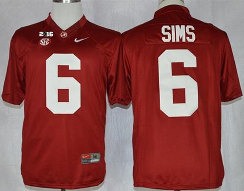 Blake Sims Alabama Crimson Tide red jersey