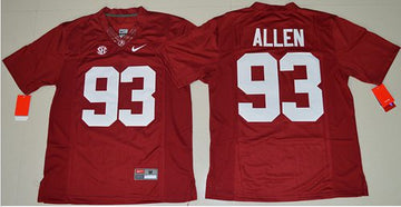 Jonathan Allen Alabama Crimson Tide red jersey