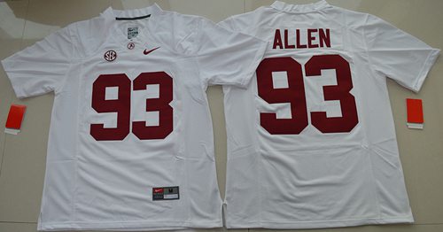 Jonathan Allen Alabama Crimson Tide white jersey