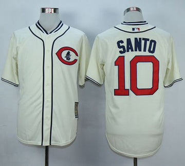 Ron Santo Chicago Cubs cream jersey
