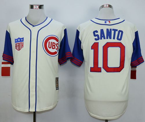 Ron Santo Chicago Cubs cream jersey