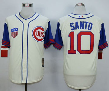 Ron Santo Chicago Cubs cream jersey