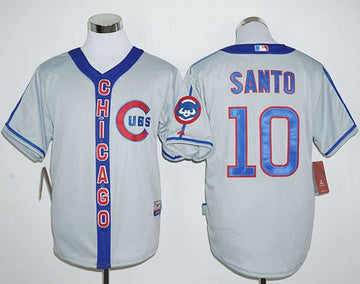 Ron Santo Chicago Cubs grey Cooperstown jersey