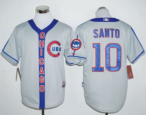Ron Santo Chicago Cubs grey Cooperstown jersey