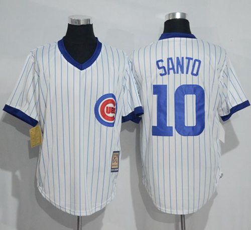 Ron Santo Chicago Cubs white Cooperstown jersey