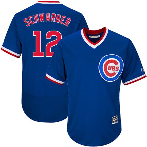 Kyle Schwarber Chicago Cubs blue Authentic jersey