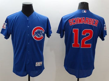 Kyle Schwarber Chicago Cubs blue Authentic jersey
