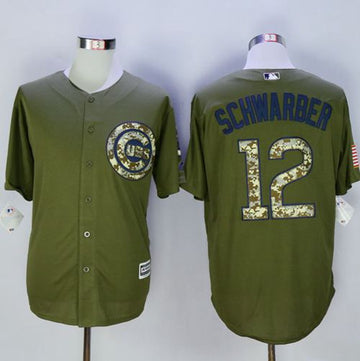 Kyle Schwarber Chicago Cubs green Camo jersey