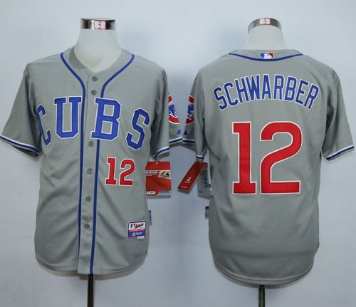 Kyle Schwarber Chicago Cubs grey jersey