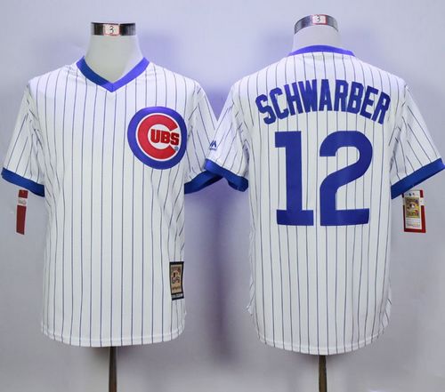 Kyle Schwarber Chicago Cubs white Cooperstown jersey