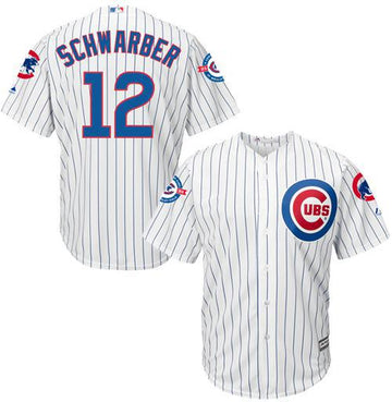 Kyle Schwarber Chicago Cubs white jersey