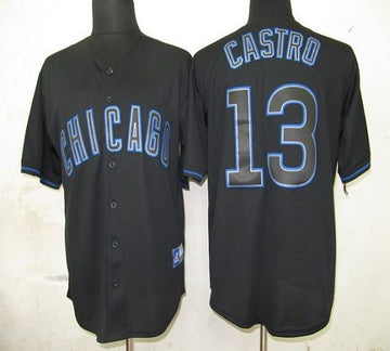 Starlin Castro Chicago Cubs black Fashion jersey