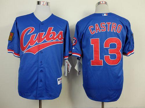 Starlin Castro Chicago Cubs blue jersey