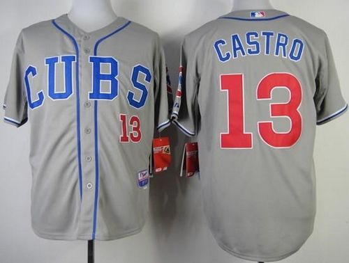 Starlin Castro Chicago Cubs grey Alternate jersey