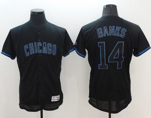 Ernie Banks Chicago Cubs black Fashion jersey