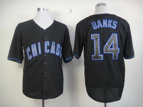 Ernie Banks Chicago Cubs black Fashion jersey