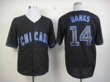 Ernie Banks Chicago Cubs black Fashion jersey