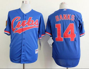 Ernie Banks Chicago Cubs blue jersey