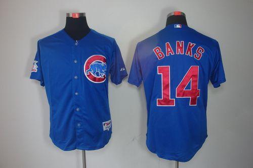Ernie Banks Chicago Cubs blue jersey