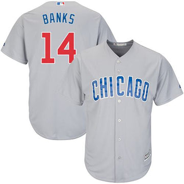 Ernie Banks Chicago Cubs grey Road jersey