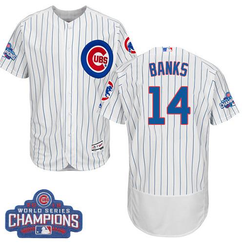 Ernie Banks Chicago Cubs white Authentic jersey