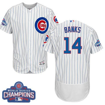 Ernie Banks Chicago Cubs white Authentic jersey