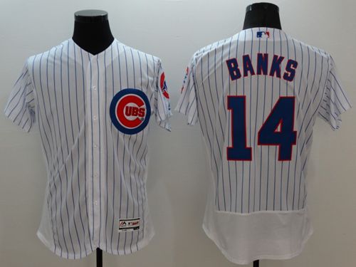 Ernie Banks Chicago Cubs white Authentic jersey