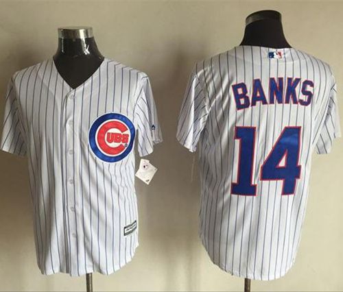Ernie Banks Chicago Cubs white jersey