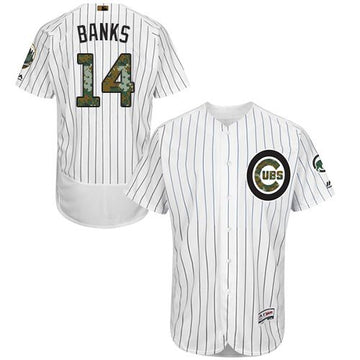 Ernie Banks Chicago Cubs white Authentic jersey